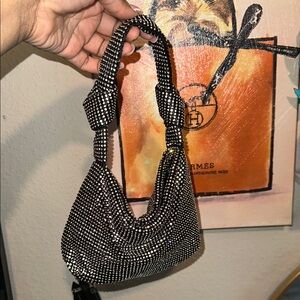 SHEIN Black and White Retro Shoulder Bag